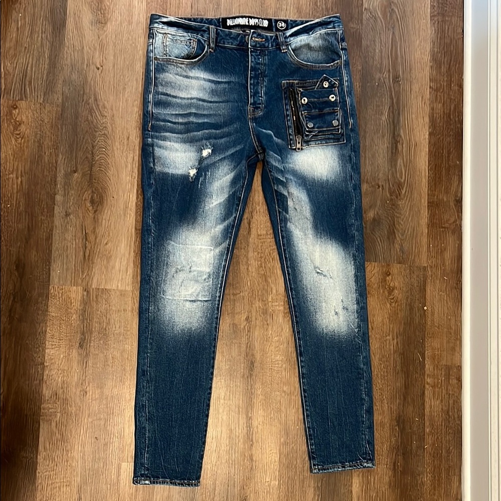 Billionaire Boys Club Blue Slim Straight Jeans